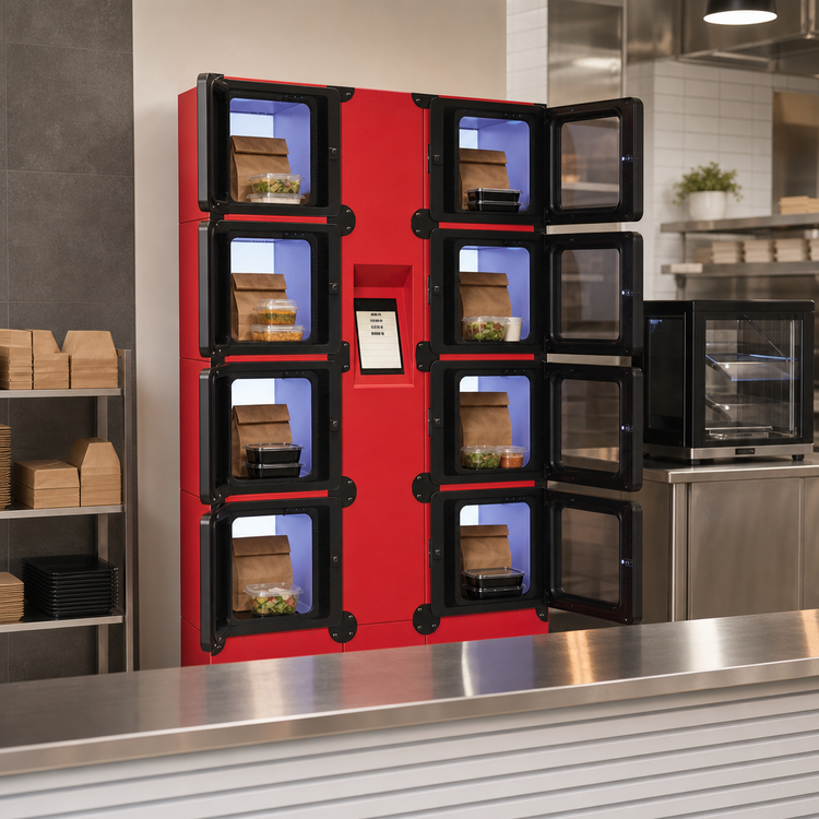 Product image #4 for Hatco Flav-R 2-Go™ Floor-Mount Heated Food Locker System, 8 Lockers