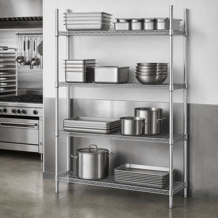 Product image #3 for Advance Tabco Special Value Series Heavy-Duty Chrome-Plated Wire Shelf, 54 x 24 Inches