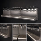 Thumbnail image #3 for Perlick Corporation 4076BK12 Modular Wall-Mount Glycol-Cooled Draft Beer Dispensing Tower, 12 Faucets, Stainless Steel, Back Exit