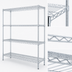 Thumbnail image #3 for EAGLEbrite Stationary 4-Tier Wire Starter Shelving Unit, 72 x 21 x 74 Inches, Zinc Finish