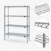 Thumbnail image #3 for Eagle Group 4-Tier Starter Wire Shelving Unit, 30 x 24 x 63 Inches, Stainless Steel Finish