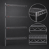Thumbnail image #3 for Valu-Master 4-Tier Add-On Wire Shelving Unit, 24 x 24 x 74 Inches, Pewter Gray Epoxy