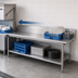 Thumbnail image #3 for John Boos Pro-Bowl Straight Clean Dishtable, 84 Inch x 30 Inch, Right-to-Left, 14-Gauge 300 Series Stainless Steel