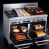 Thumbnail image #3 for Comstock-Castle 48-Inch Commercial Gas Range with 2 Open Burners, 18-Inch Griddle, 18-Inch Char-Broiler, and Dual Space-Saver Ovens