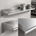 Thumbnail image #3 for Eagle Group 60 Inch x 10 Inch Wall-Mounted 16 Gauge Type 430 Stainless Steel Shelf