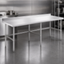 Thumbnail image #3 for 84-Inch Open Base Stainless Steel Worktable, 24-Inch Deep, 34-Inch High, 18-Gauge 304 Top