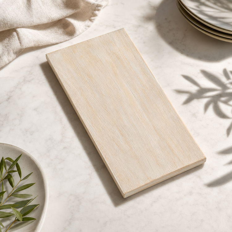 Product image #4 for American Metalcraft Hampton Collection Sun-Bleached Ribbed Wood Platter, 17-3/4 Inches Long