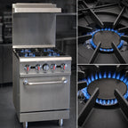 Thumbnail image #3 for Serv-Ware SGR-4B 24-Inch Commercial Gas Range with 4 Open Burners and Standard Oven