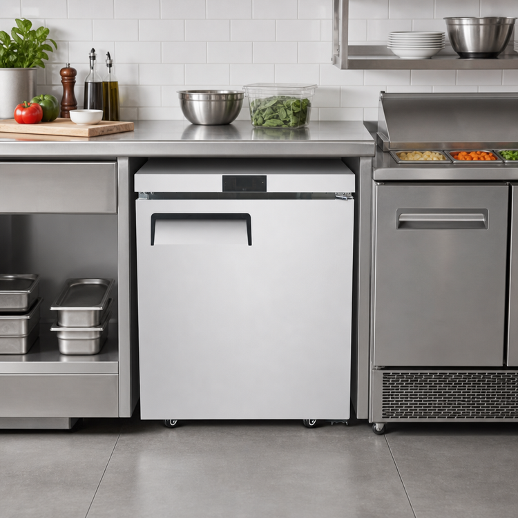Product image #4 for Atosa 1-Section Undercounter Reach-In Freezer, Left-Hinged Solid Door, 7.15 Cu. Ft.