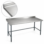 Thumbnail image #3 for Eagle Group BlendPort® BPT-3084GTB-UT 84"W x 30"D Stainless Steel Work Table with Galvanized Base, Rolled Edge & 1-1/2" Rear Upturn