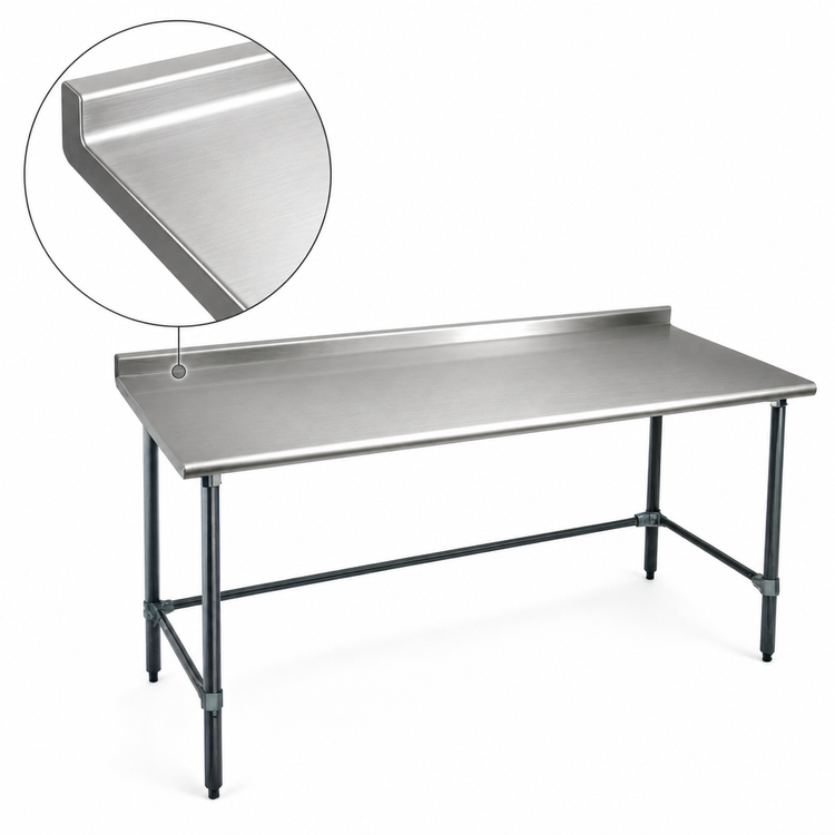 Product image #3 for Eagle Group BlendPort® Budget Series 84"W x 30"D Stainless Steel Top Work Table with Galvanized Base