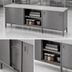 Thumbnail image #3 for John Boos Enclosed Stainless Steel Work Table Cabinet Base with Sliding Doors, 132W x 30D, 16-Gauge 300 Series Flat Top