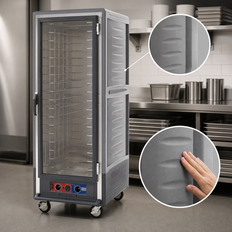 Product image #3 for Metro C5 3 Series Full-Height Low-Watt Heated Holding Cabinet with Clear Door, Gray Insulation Armour