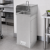 Thumbnail image #3 for John Boos Pro-Bowl Floor-Mount Stainless Steel Hand Sink with 14 x 10 x 5 Bowl, Backsplash, Faucet, and Foot Valves