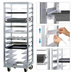 Thumbnail image #3 for Mobile Universal Adjustable Pan Rack for 12 x 20 to 18 x 26 Pans, 13 Guides, 5-Inch Casters