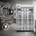 Thumbnail image #3 for Continental Refrigerator 2FNSAGD Two-Section Display Freezer with Glass Doors