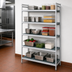 Thumbnail image #3 for Fermostock 5-Tier Stationary Starter Polymer Shelving Unit, 42W x 14D x 83H, Gray
