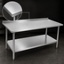 Thumbnail image #3 for John Boos Stallion 72-Inch x 36-Inch 16 Gauge 300 Series Stainless Steel Work Table with Rear Up-Turn and Adjustable Undershelf