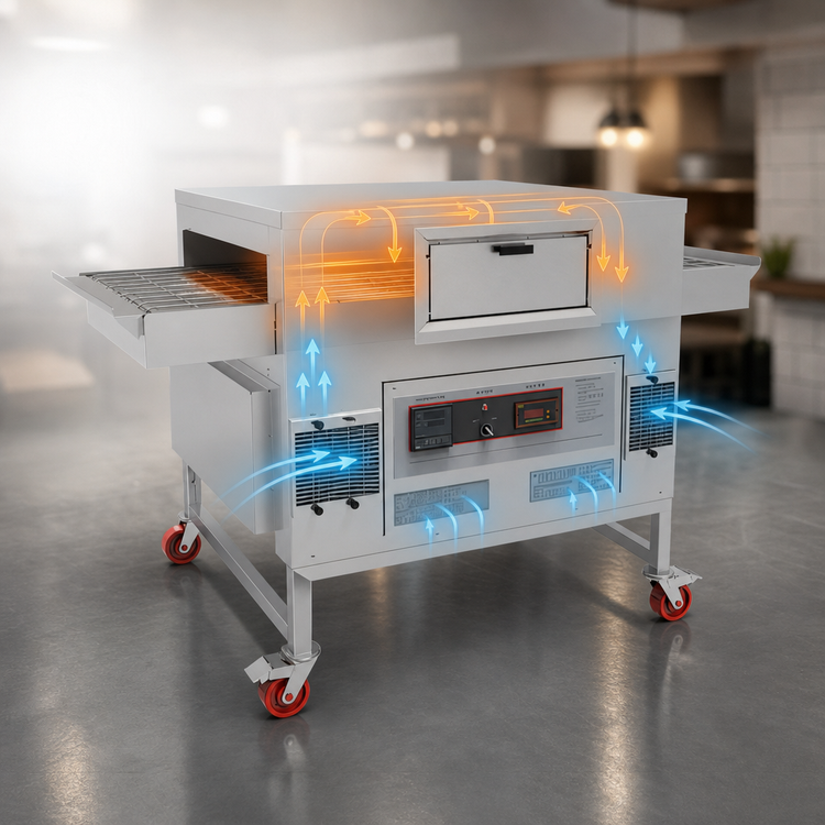 Product image #3 for Migali Speedino MSP-3848-LP Single Deck Liquid Propane Conveyor Pizza Oven