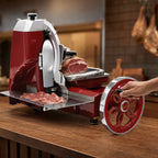 Thumbnail image #3 for Berkel 330M-STD 13-Inch Manual Fly Wheel Meat Slicer with Automatic Feed, Stainless Steel and Anodized Aluminum Construction
