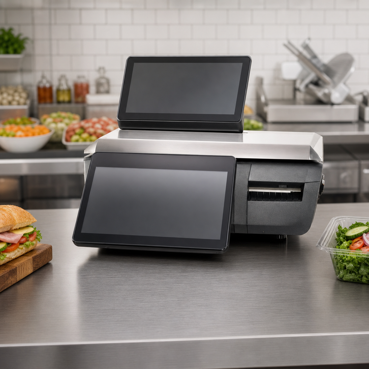 Product image #3 for Hobart Weigh/Wrap GTS-7DA Portion Control Food Scale/Printer with 7-Inch Integrated Customer Display