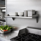 Thumbnail image #3 for Eagle Group Snap-n-Slide SWS1524-14/316-VMAR 24" x 15" Wall-Mounted V Marine Front Edge Shelf, 14-Gauge 316 Stainless Steel