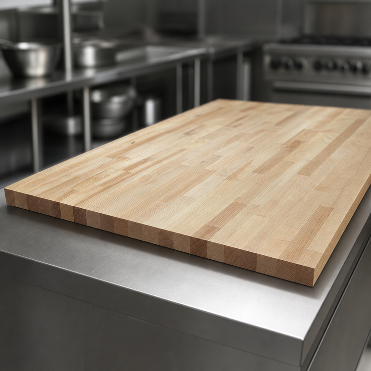 Product image #3 for BK Resources Hard Maple Flat Top Replacement Work Table Top, 96" W x 36" D x 1-3/4" Thick, Non-Reversible