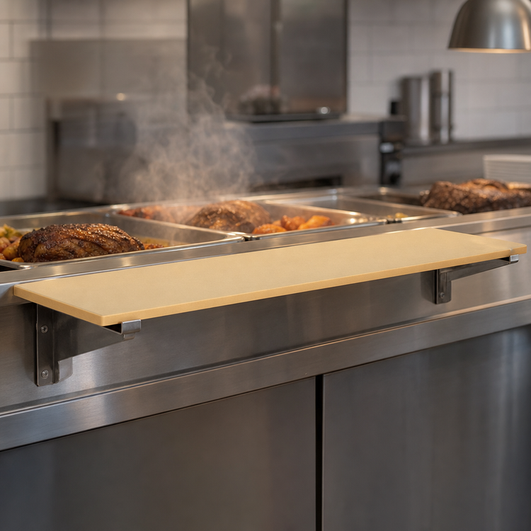 Product image #3 for Richlite Heat-Resistant Replacement Cutting Board with Stainless Steel Brackets, 33 x 8 x 1/2 Inch