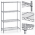 Thumbnail image #3 for Eagle Group 4-Tier Starter Wire Shelving Unit, 48 x 21 x 63 Inches, Stainless Steel Finish
