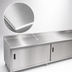 Thumbnail image #3 for Advance Tabco Special Value Series Cabinet Base Enclosed Work Table, 84 x 30 Inches, 304 Stainless Steel Top, 5-Inch Backsplash
