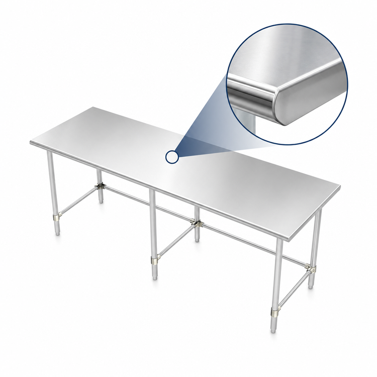 Product image #3 for Sapphire Manufacturing 120-Inch x 30-Inch Stainless Steel Work Table with Galvanized Legs