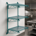 Thumbnail image #3 for Quantum Cantilever Wall-Mounted Starter Shelving Unit with 3 Wire Shelves, 54-Inch Posts, Green Epoxy Antimicrobial Finish