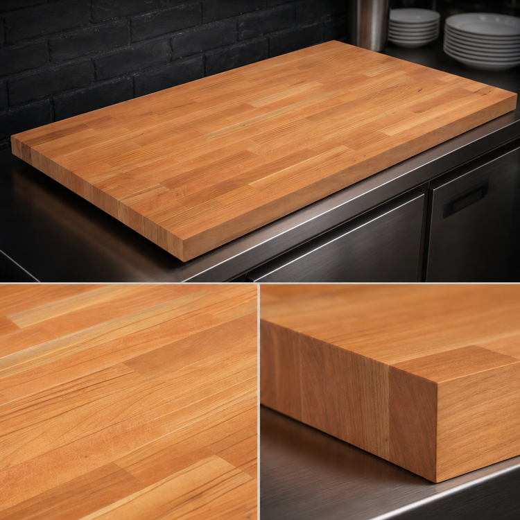 Product image #3 for Boos Block 72 Inch x 32 Inch x 1-1/2 Inch Thick Blended Edge Grain American Cherry Kitchen Countertop