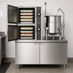 Thumbnail image #3 for Crown ECX-10-10 Two Compartment Electric Convection Steamer and 10 Gallon Kettle