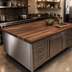 Thumbnail image #3 for Boos Block 96 Inch x 42 Inch American Black Walnut Kitchen Countertop, Blended Edge Grain, 1-1/2 Inch Thick, Oil Finish