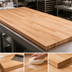 Thumbnail image #3 for John Boos Edge Grain Flat Top Wood Work Table Top, 168 x 42 x 2-1/4 Inches