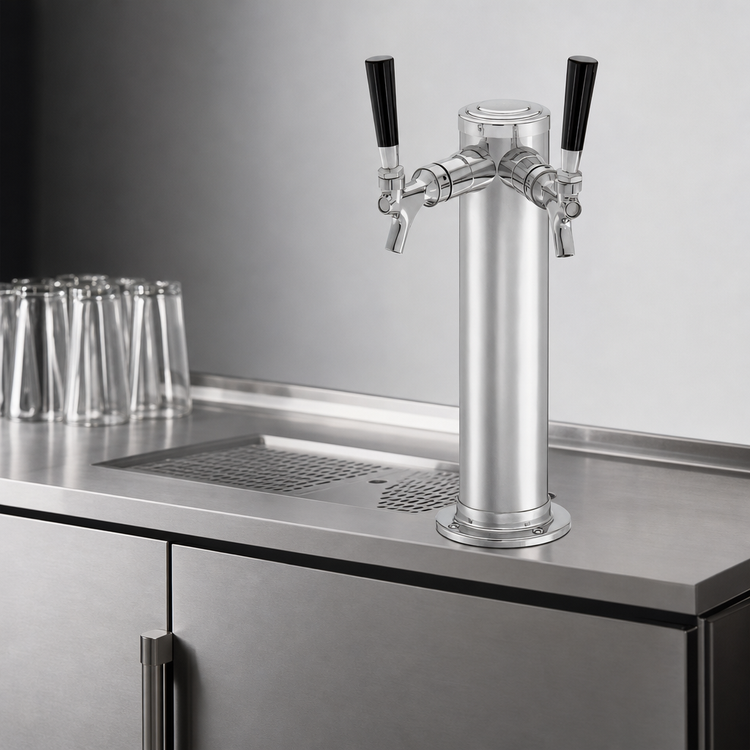 Product image #3 for Perlick 2-Faucet Draft Arm Style Beer Dispensing Kit for H Series Cabinet
