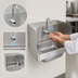 Thumbnail image #3 for BK Resources Wall-Mount Hand Sink with 1-Hole Splash Mount, Dual Side Splash, and Sensor Faucet, 14 x 10 x 5 Inch Bowl