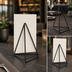 Thumbnail image #4 for American Metalcraft 4-Inch Geometric Metal Menu Card Holder, Black