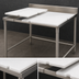Thumbnail image #3 for Eagle Group 48-Inch x 36-Inch Boning Table with Poly Top, Stainless Steel Base and 4-Inch Backsplash