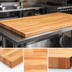 Thumbnail image #3 for John Boos Northern Hard Rock Maple Wood Baker's Table Top, Edge Grain Flat Top, 120 x 36 x 2-1/4 Inches