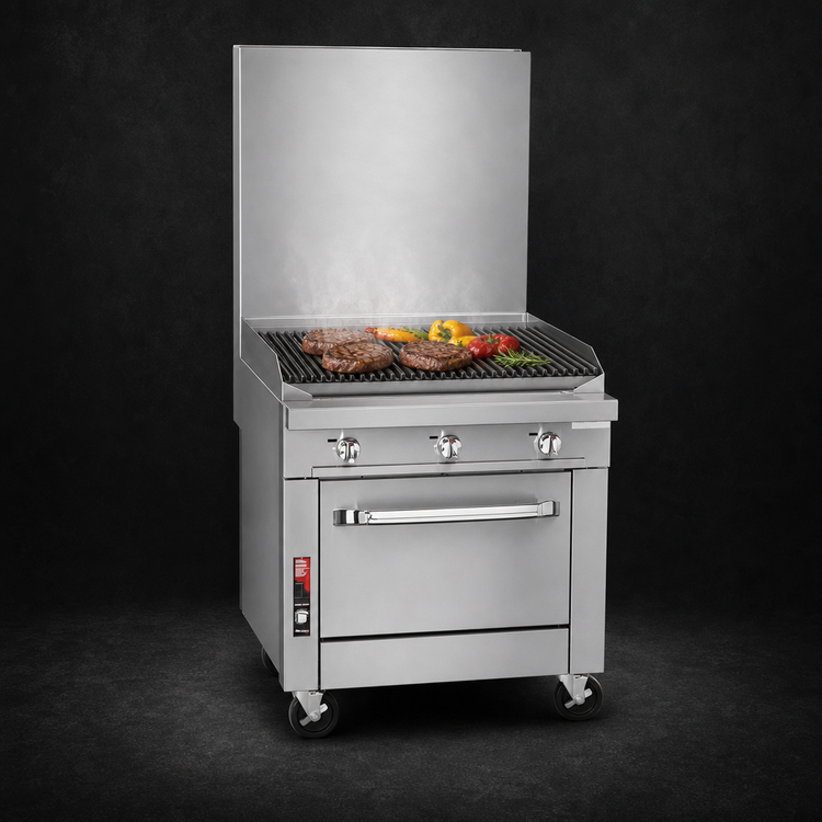 Product image #3 for Southbend Platinum 32-Inch Heavy Duty Gas Charbroiler Range with Standard Oven