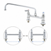 Thumbnail image #3 for T&S Brass B-0221-EE 8-Inch Center Deck Mount Mixing Faucet with 12-Inch Swing Nozzle