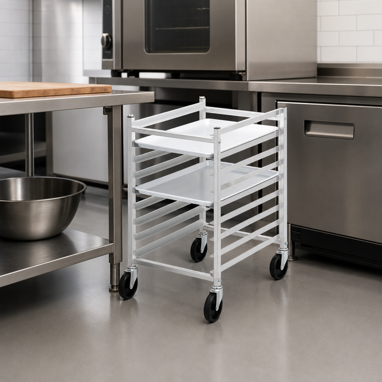 Product image #3 for Channel Manufacturing 425AKD Half-Height Knock-Down Aluminum End-Load Bun Pan Rack with Casters