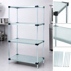 Thumbnail image #3 for Quantum WR54-2448SG 4-Shelf Solid Shelving Starter Unit, 48"W x 24"D x 54"H, Stationary, Galvanized Steel with Chrome Posts