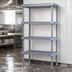 Thumbnail image #3 for Quantum Millenia 5-Shelf Polymer Starter Shelving Unit, 54W x 24D x 74H, Gray