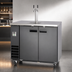 Thumbnail image #3 for Maxx Cold X-Series Two-Section Freestanding Keg Cooler with Single Tower and Dual Faucets, 10.5 Cu. Ft.