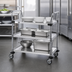 Thumbnail image #3 for Metro Super Erecta 3-Shelf Open Chrome-Plated Steel Utility Bus Cart, 36 x 18 Inches