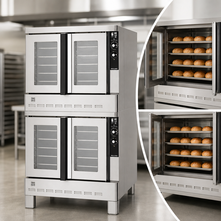 Product image #3 for Blodgett Zephaire Series Double-Deck Bakery Depth Gas Convection Oven, 5-Pan Capacity Per Compartment