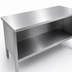 Thumbnail image #3 for John Boos 14-Gauge Stainless Steel Open-Front Enclosed Base Work Table, Flat Top, 120